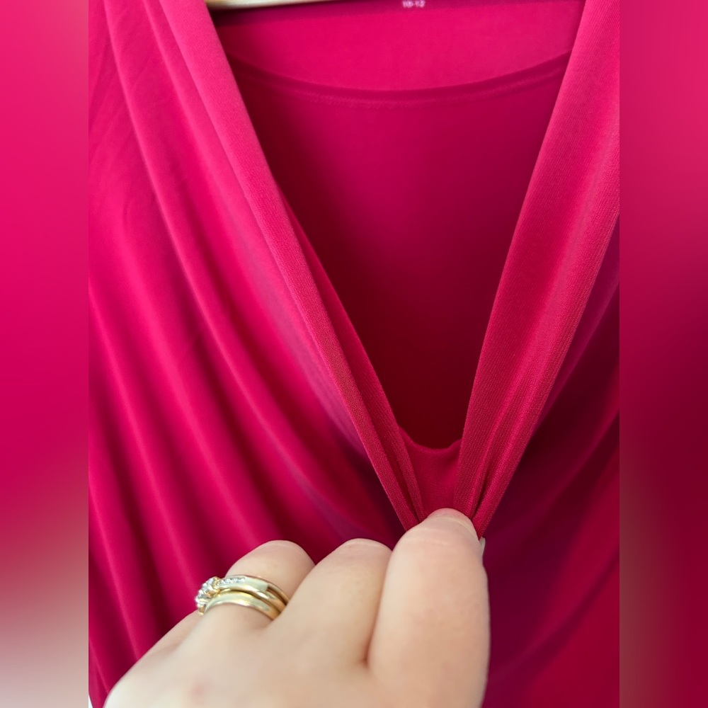 Coldwater Creek Deep Red Cowl Neck Blouse - Picture 4 of 5